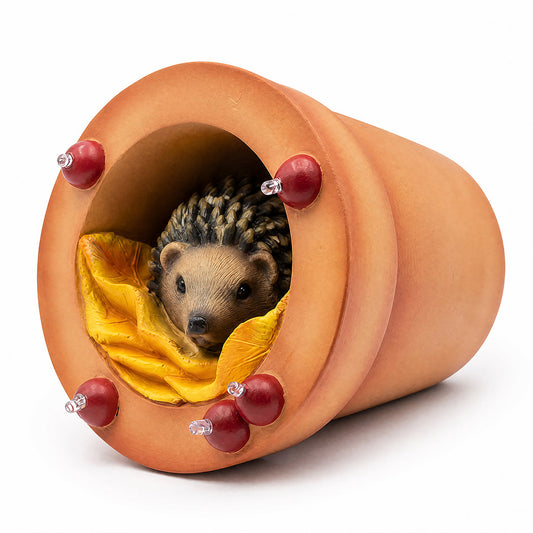 Emitto Hedgehog Solar Garden Statue Light Hand Painted Outdoor Decor