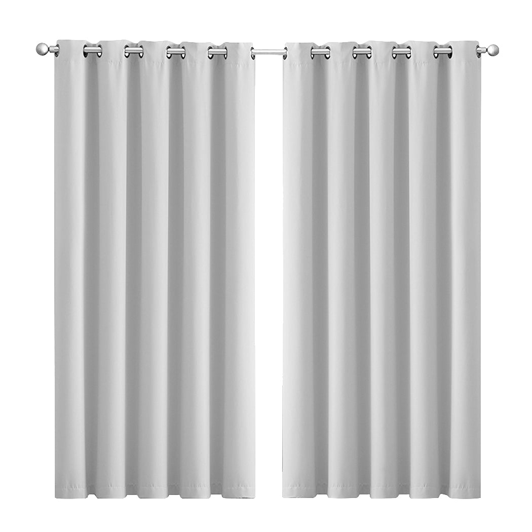 1 Sets of Sello 1 Sets Of 2X Blockout Curtains Panels 3 Layers Grey 180 230Cm