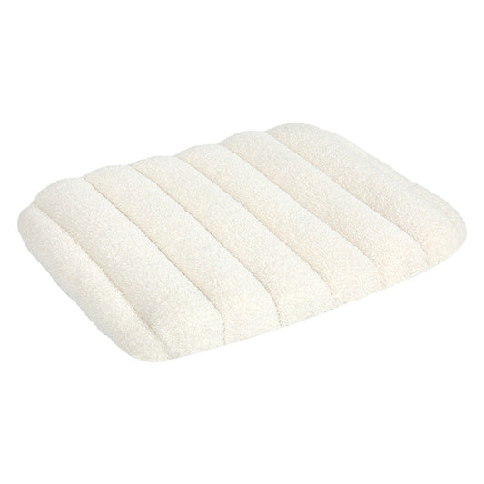 Pawz M Size Orthopedic Dog Bed With Sherpa Plush Removable Cover In White