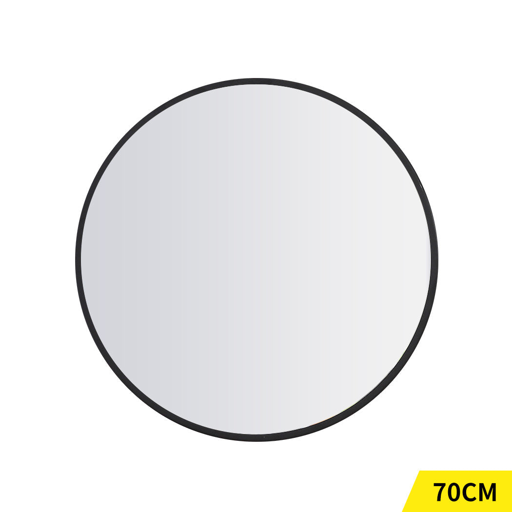 Wall Mirror Round Shaped Bathroom Makeup Large 70Cm