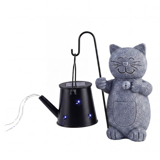 Emitto Cat Solar Garden Statue Weatherproof Led Light Decor