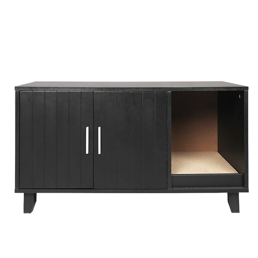 Pawz Enclosed Cat Litter Cabinet Box Black