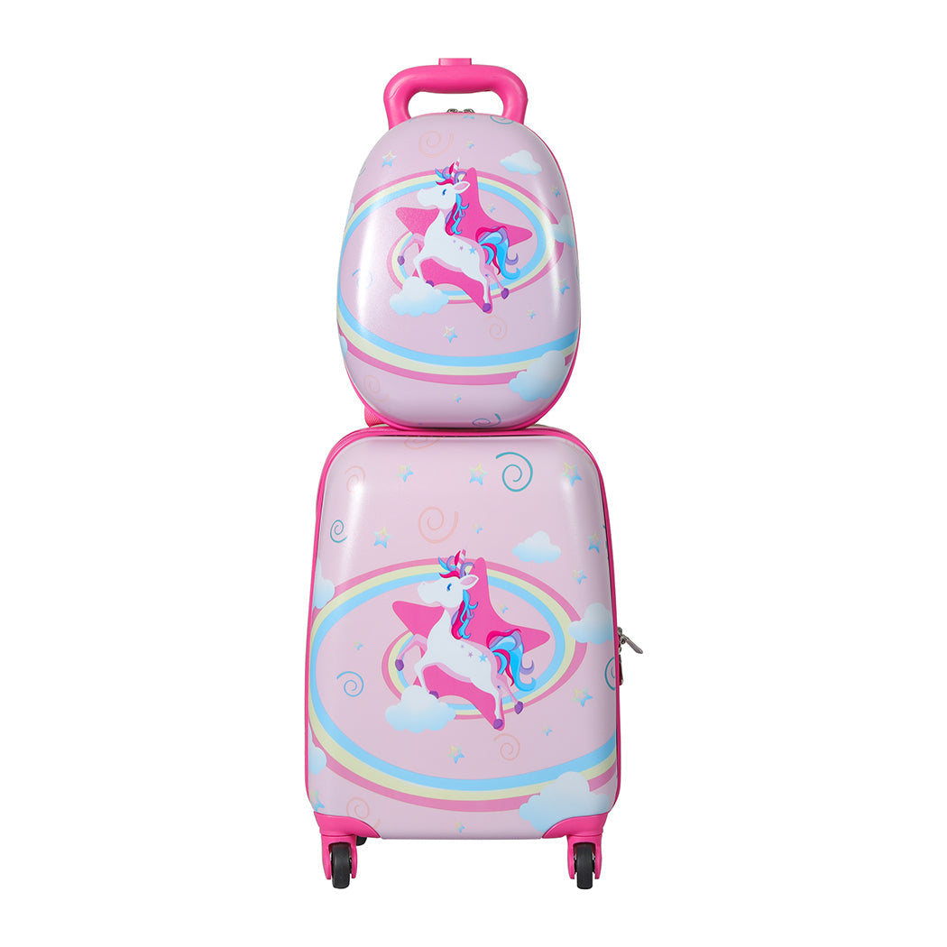 Bopeep 16''13'' 2Pcs Kids Luggage Backpack Set Unicorn