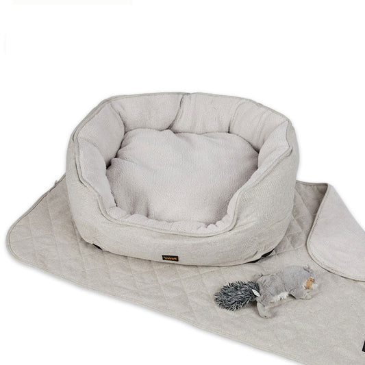 Pawz Pet Bed Set Dog Cat Quilted Blanket X Large Beige