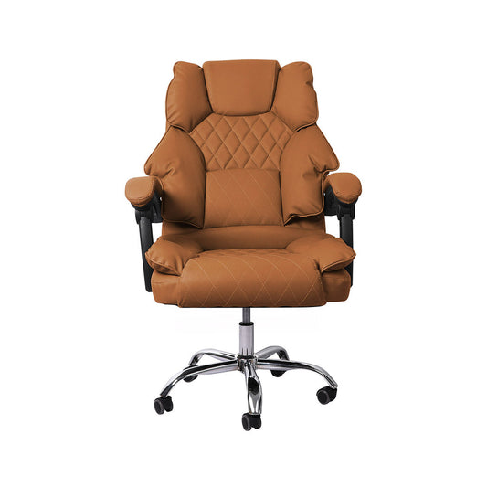 Gaming Chair Office Computer Brown Ergonomic Seating For Work Or Play Without Footrest