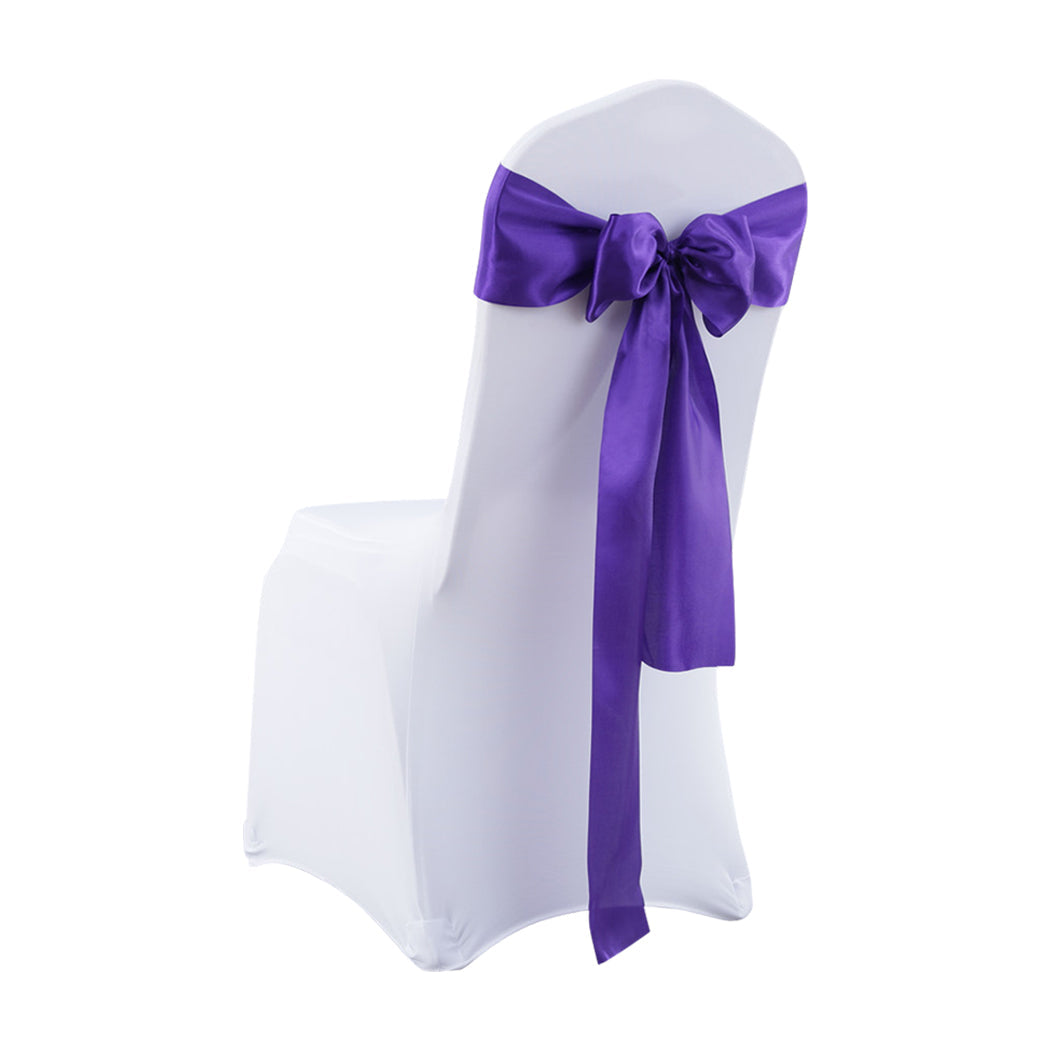 20X Table Runner Satin Chair Sashes Eggplant