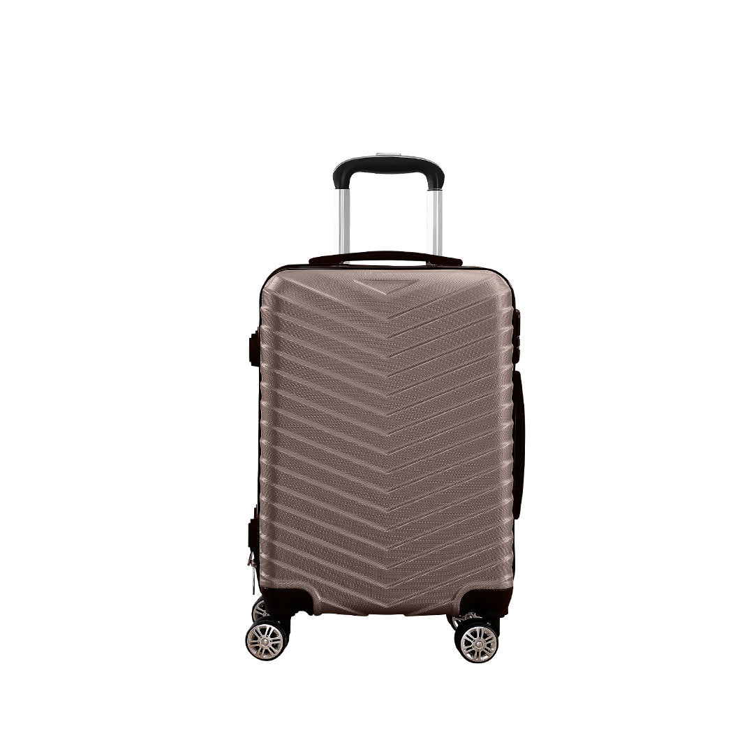 Slimbridge 20" Carry On Travel Luggage Coffee Inch