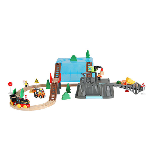 Bopeep Toy Train Set Track Diy Wooden