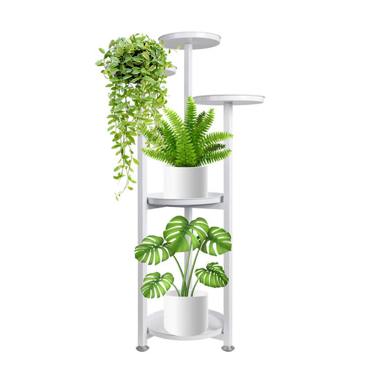 5 Tier Plant Stand Outdoor Indoor Flower White Medium
