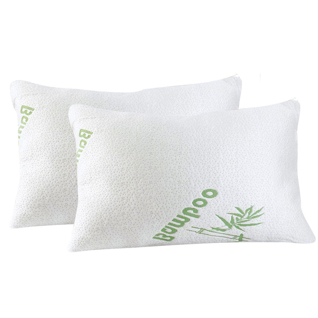 Dreamz 2X Memory Foam Pillow With Bamboo Cover 70X40cm