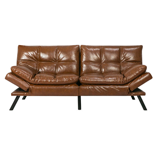 Sofa Bed Futon Recliner Lounge Brown
