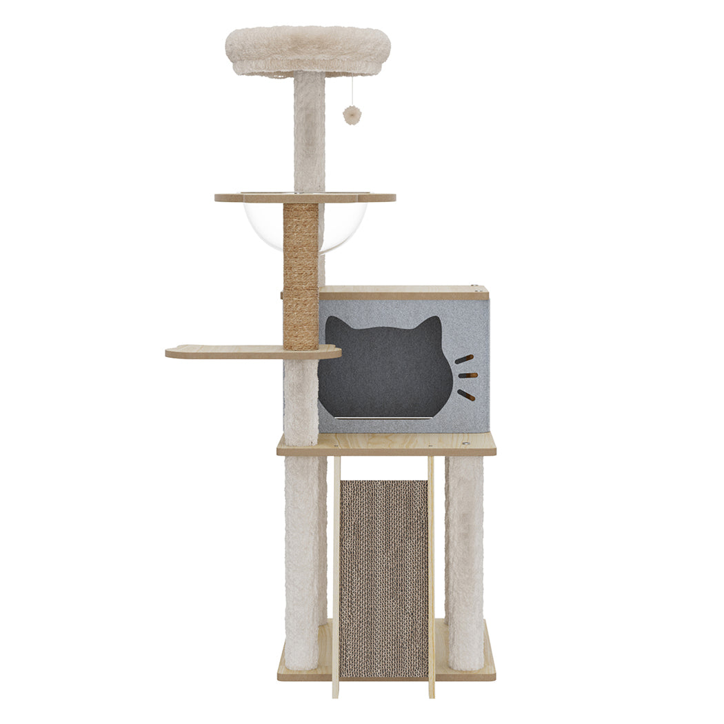 Pawz Cat Tree Tower Scratcher Wood Condo House 120Cm