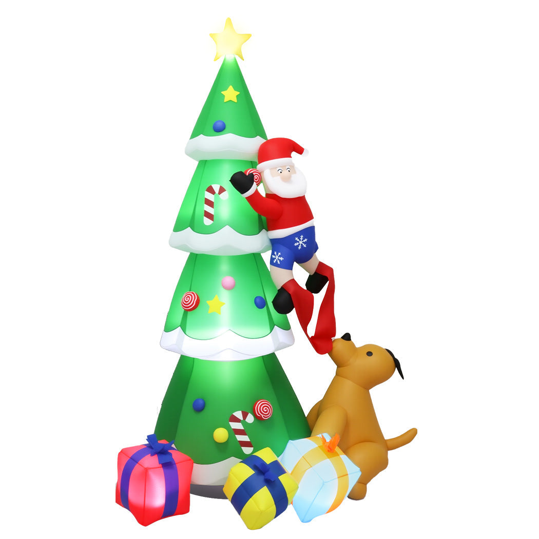 Santaco Inflatable Christmas 2.4M Xmas Tree Claus