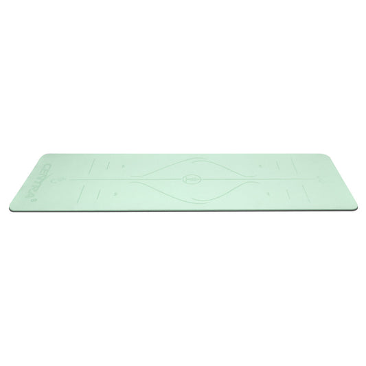 Yoga Mat Dual Colour Body Position Lines Mint Green