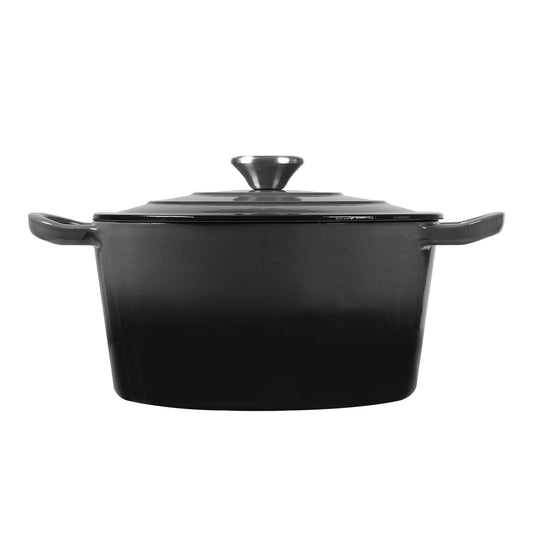 Toque 4L Enamel Dutch Oven Pot Cookware Black