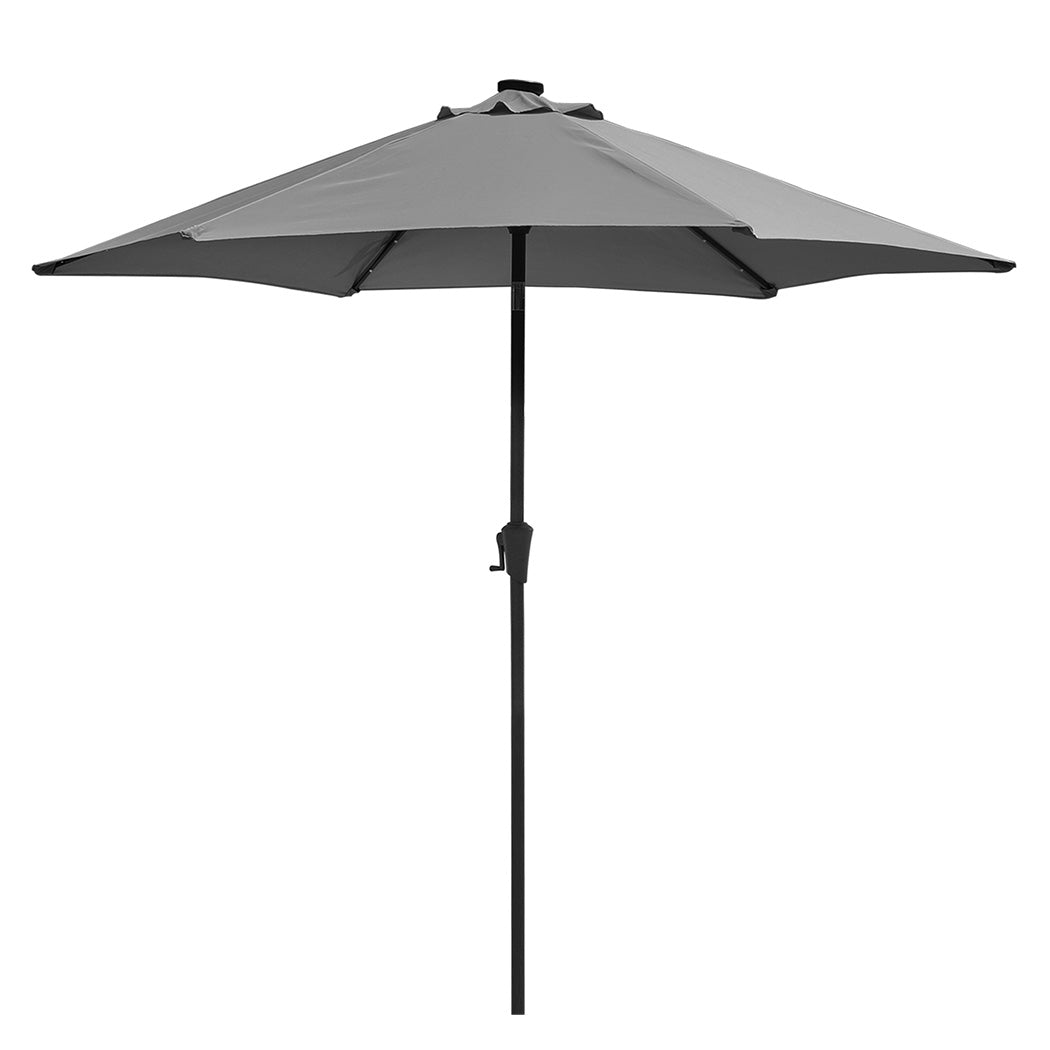 Centra 2.7M Led Outdoor Umbrella Base Stand Grey