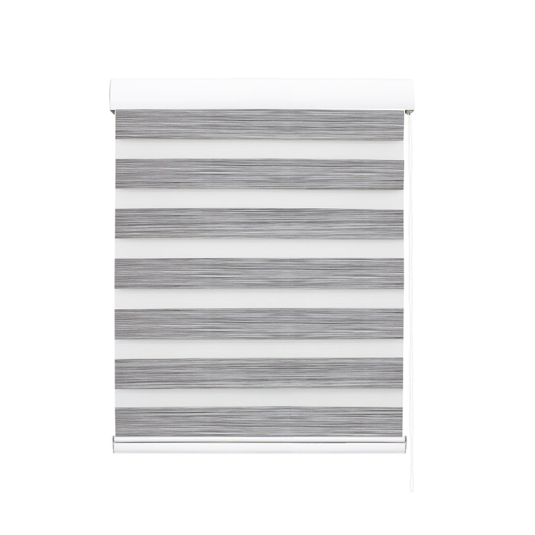 1 Sets of Marlow 1 Sets Of 1X Blackout Zebra Roller Blind Curtains 90X210cm Grey