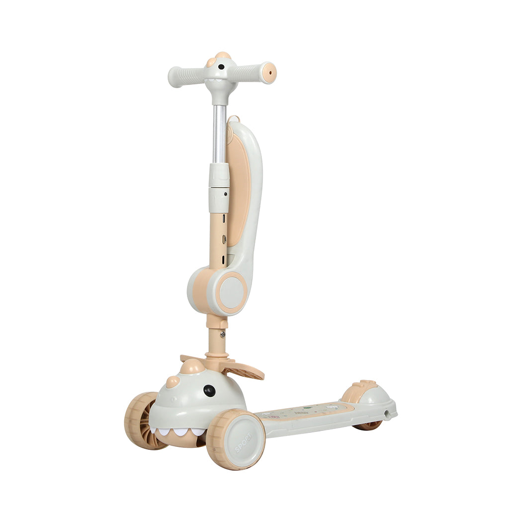 Bopeep Foldable Kids Scooter Flip-Able Seat Green