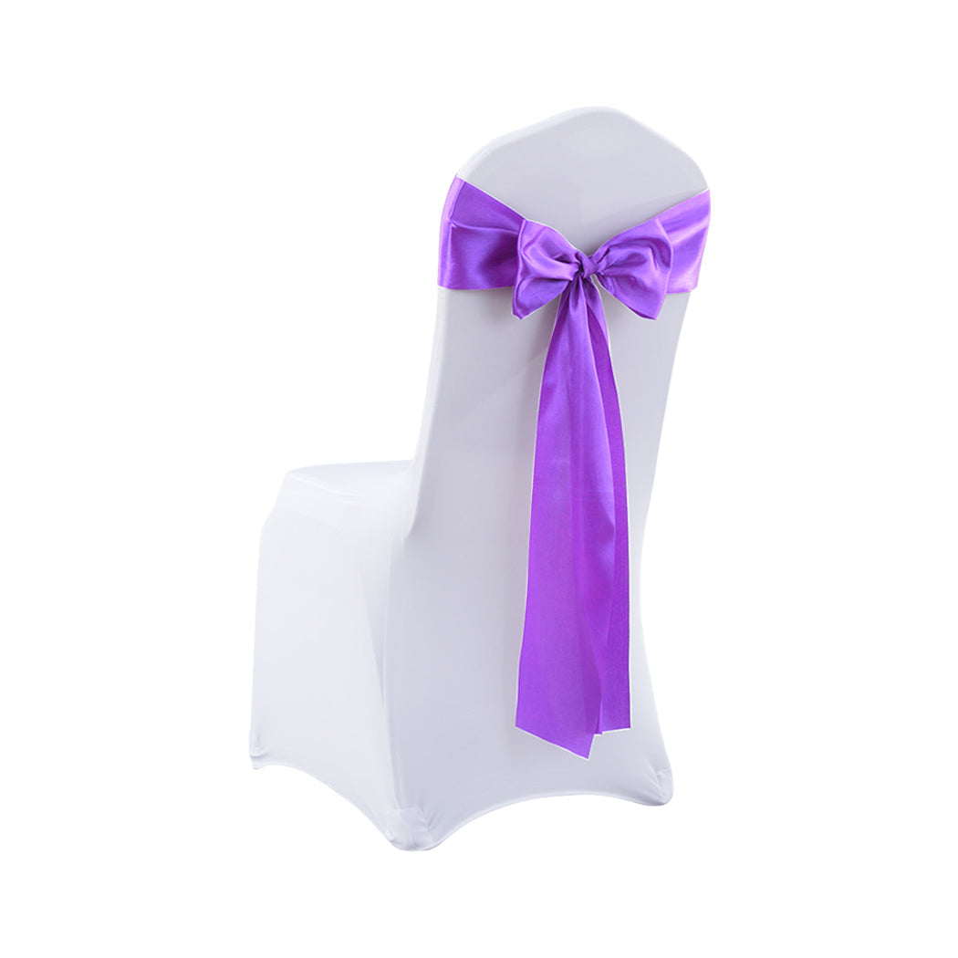 20X Multicoloured Satin Chair Sashes Lavender