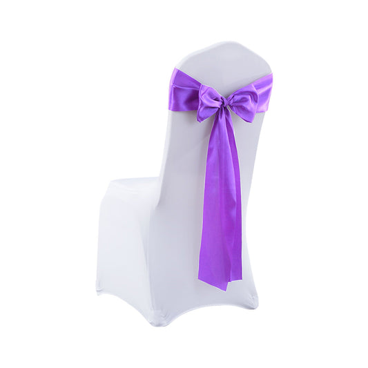 20X Multicoloured Satin Chair Sashes Lavender