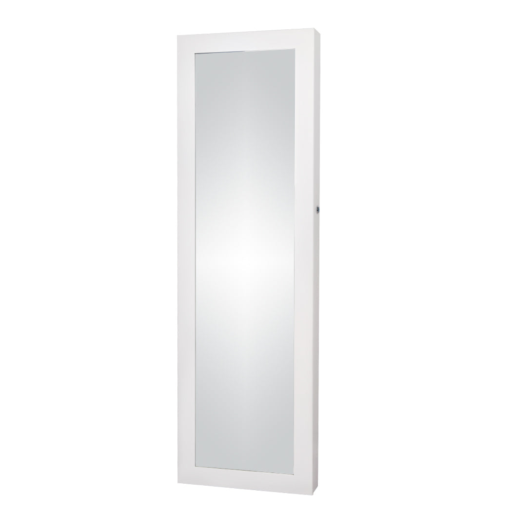 37Cm X 8.7Cm 120Cm Mirror Jewellery Cabinet Makeup White