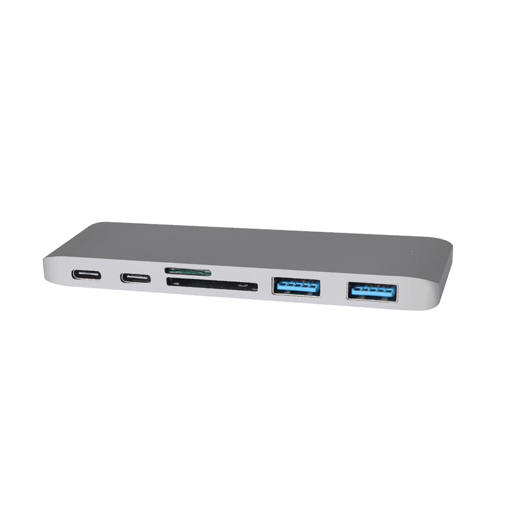 Usb 3.0 Type C Hub 6 Port Powered Adapter Grey