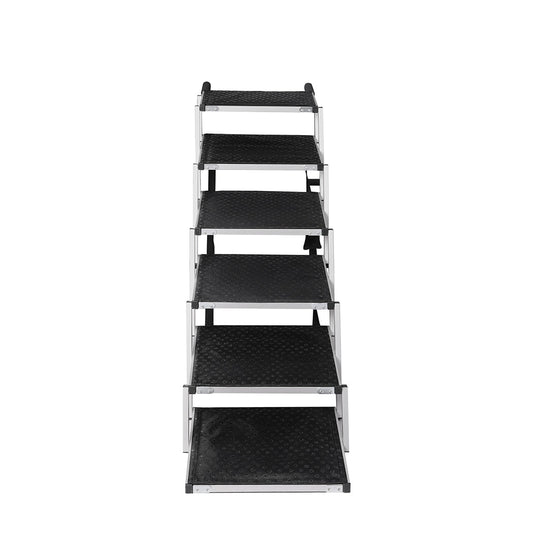 Pawz 6 Steps Dog Ramp Adjustable Height Black