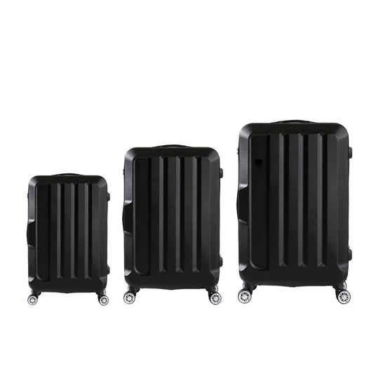Slimbridge 20"24"28" 3Pc Luggage Sets Black
