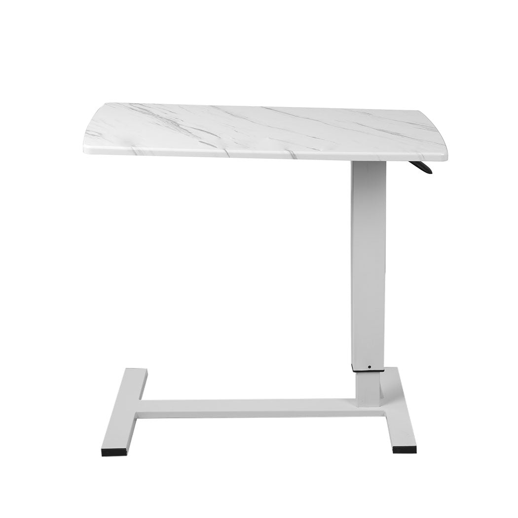 Standing Desk Sofa Bed Side Table White No Slots Marbled