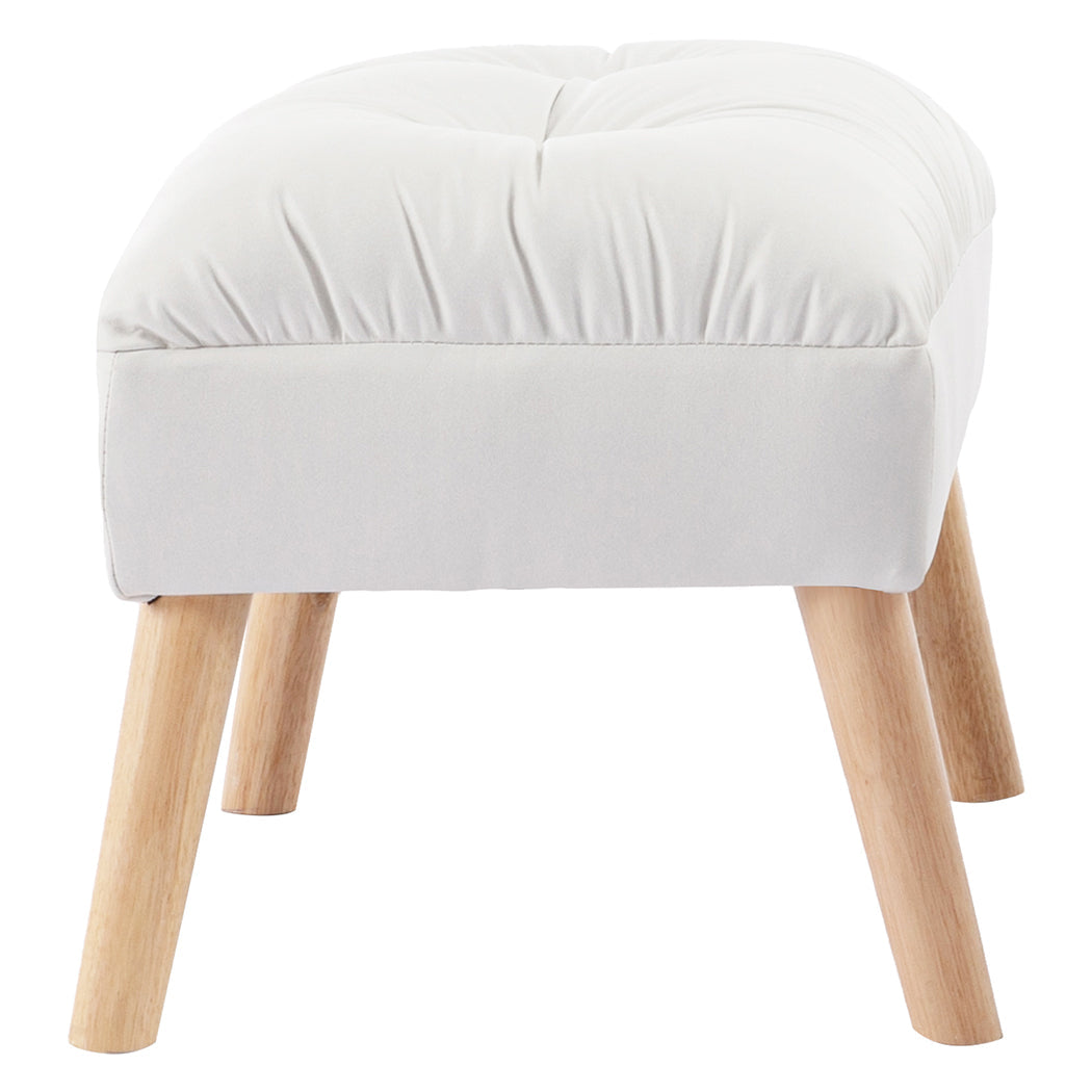 Accent Ottoman Chair Footstool Modern Comfortable Seating For Living Room Or Bedroom