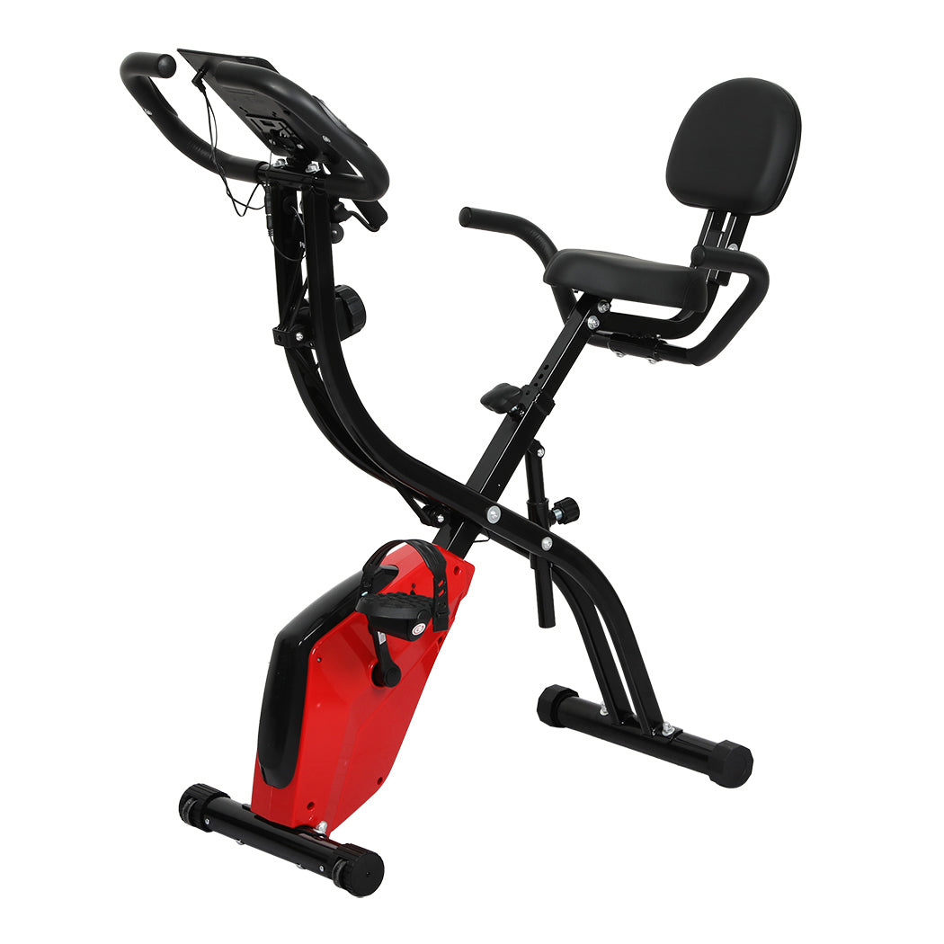 Centra Exercise Bike Foldable Design 16 Levels Black Red
