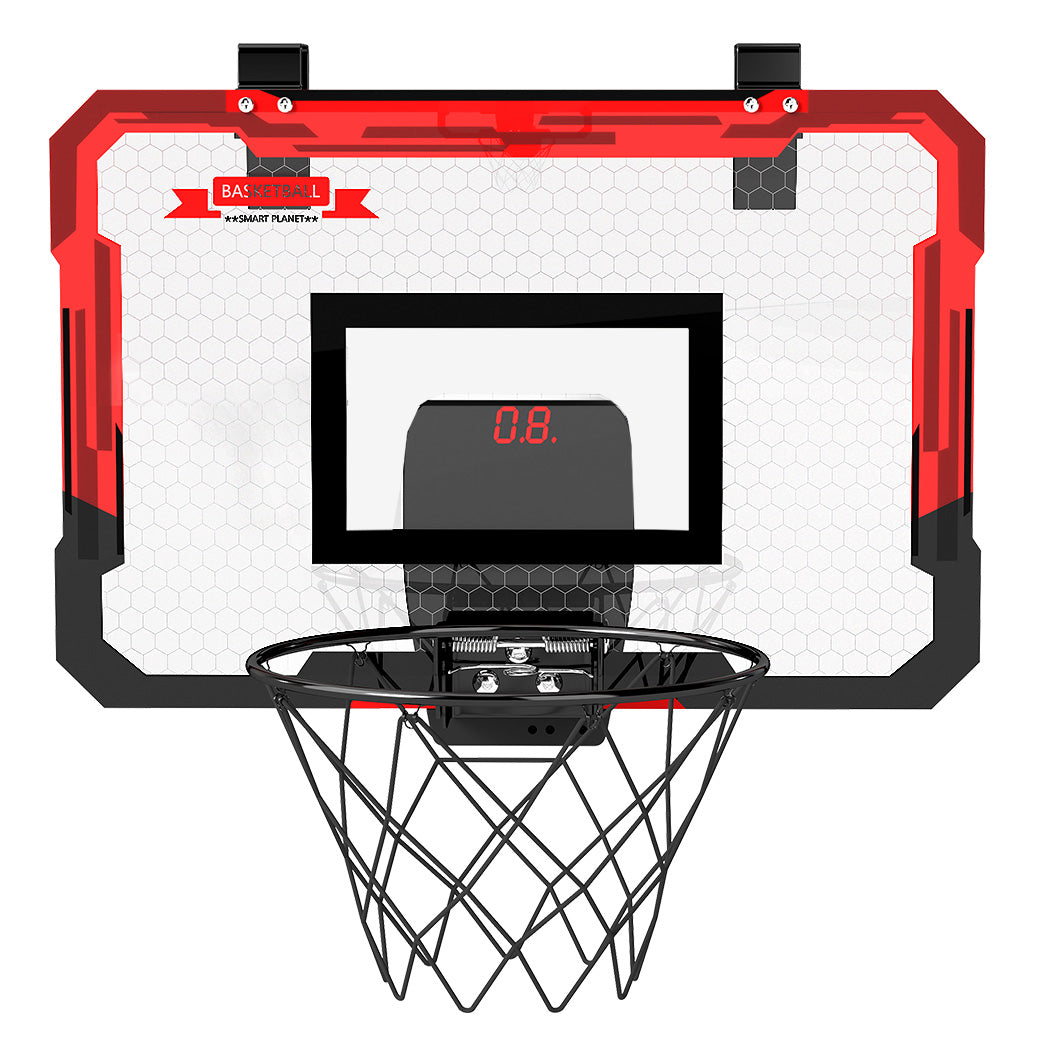 Bopeep Mini Indoor Basketball Hoop Over Door Set With Electronic Scorer And 4 Balls