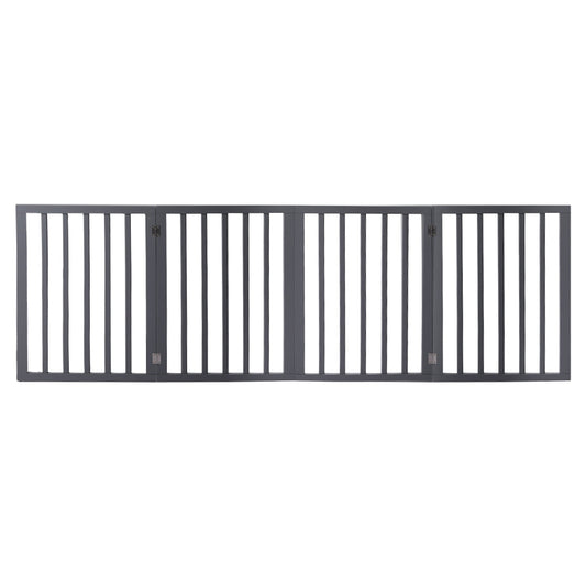 Pet Gate Dog Fence Retractable Grey 185Cm X 60.5Cm 1.8Cm