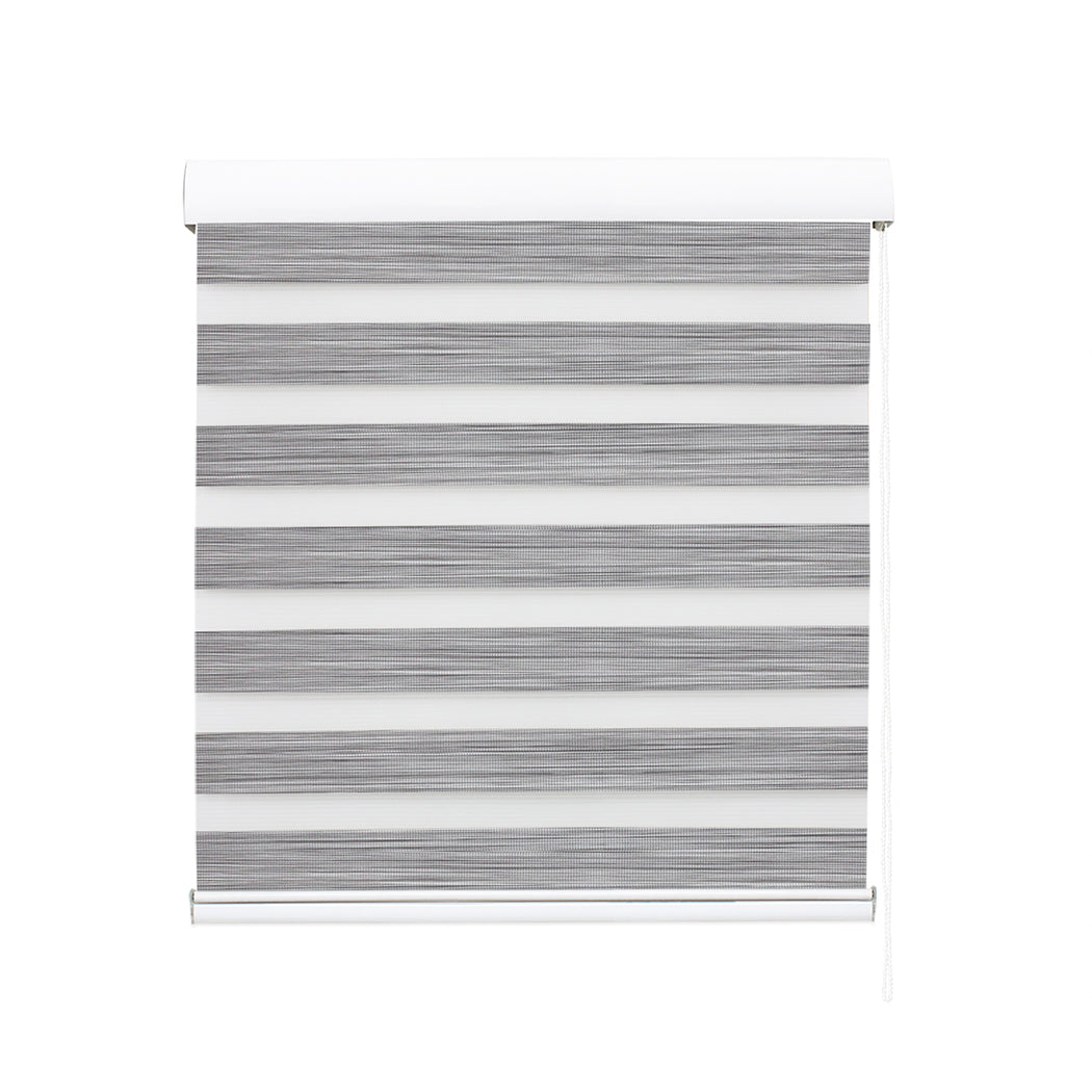 1 Sets of Marlow 1 Sets Of 1X Blackout Zebra Roller Blind Curtains 180X210cm Grey