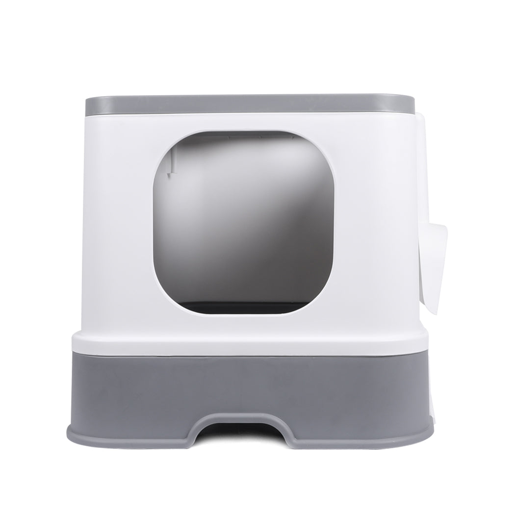 Pawz Cat Litter Box Fully Enclosed Kitty Blue