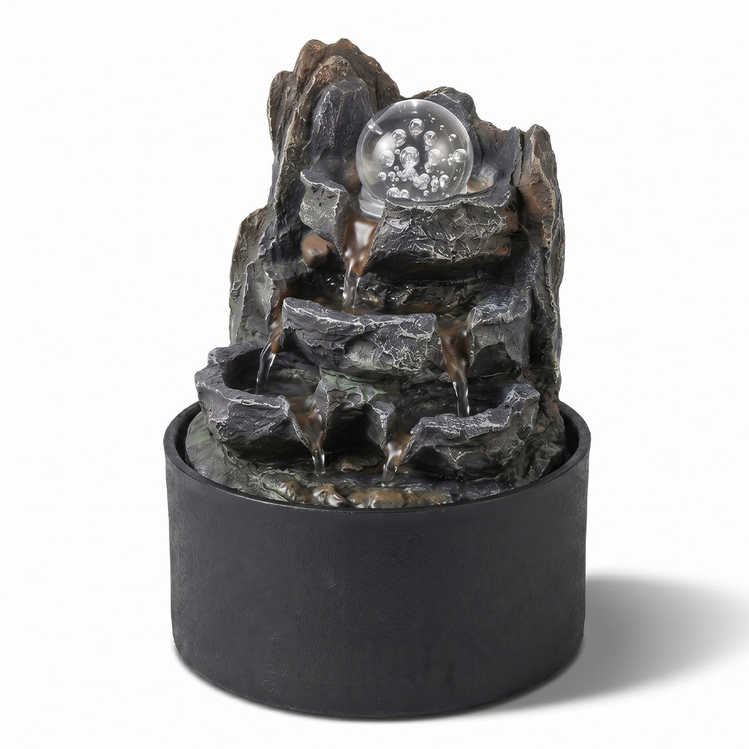 Spector Tabletop Water Fountain 3 Flow Levels Resin Indoor
