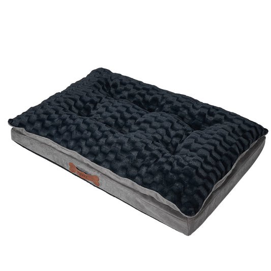 Dog Calming Bed Soft Plush Comfortable Warm Cushioned Support For Medium Dogs