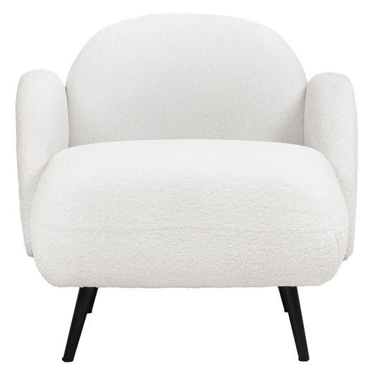 Sofa Chair Fleece Upholstered Single White