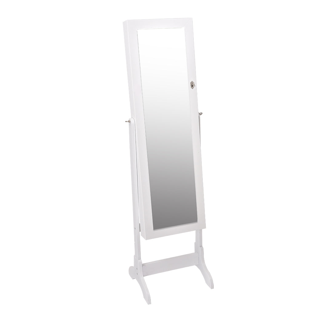 41.5Cm X 38Cm 155Cm Mirror Jewellery Cabinet Makeup White