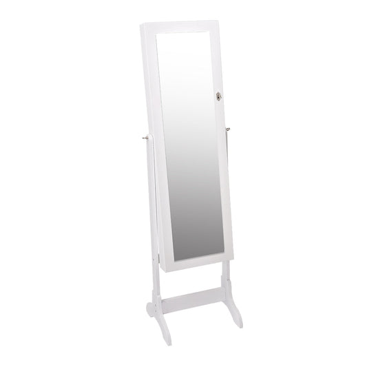41.5Cm X 38Cm 155Cm Mirror Jewellery Cabinet Makeup White