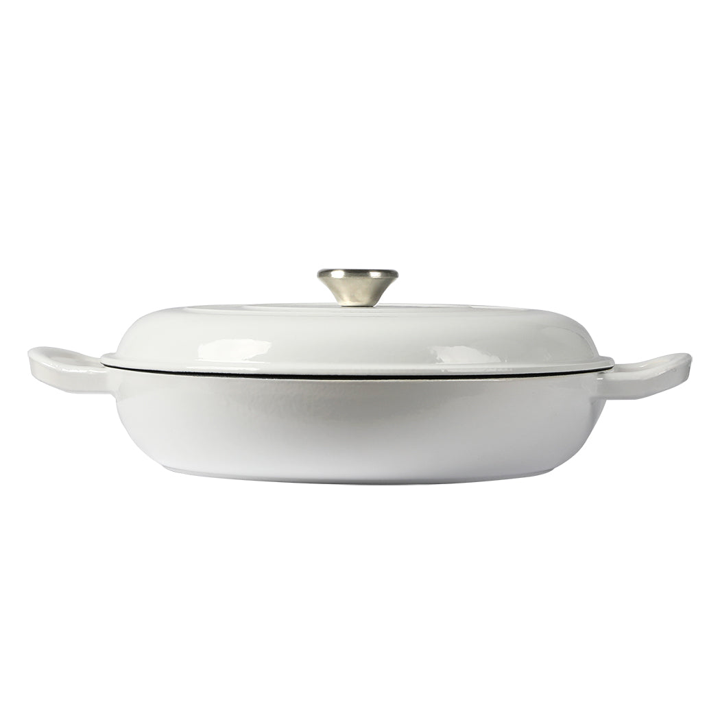 Toque 3.5L Enamel Dutch Oven Pan Classic White Cookware