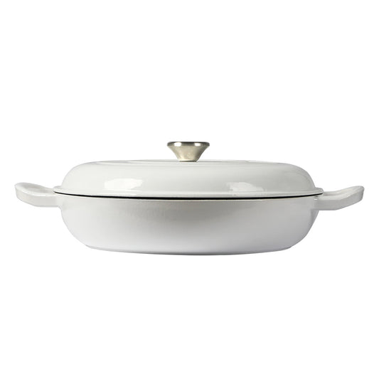 Toque 3.5L Enamel Dutch Oven Pan Classic White Cookware