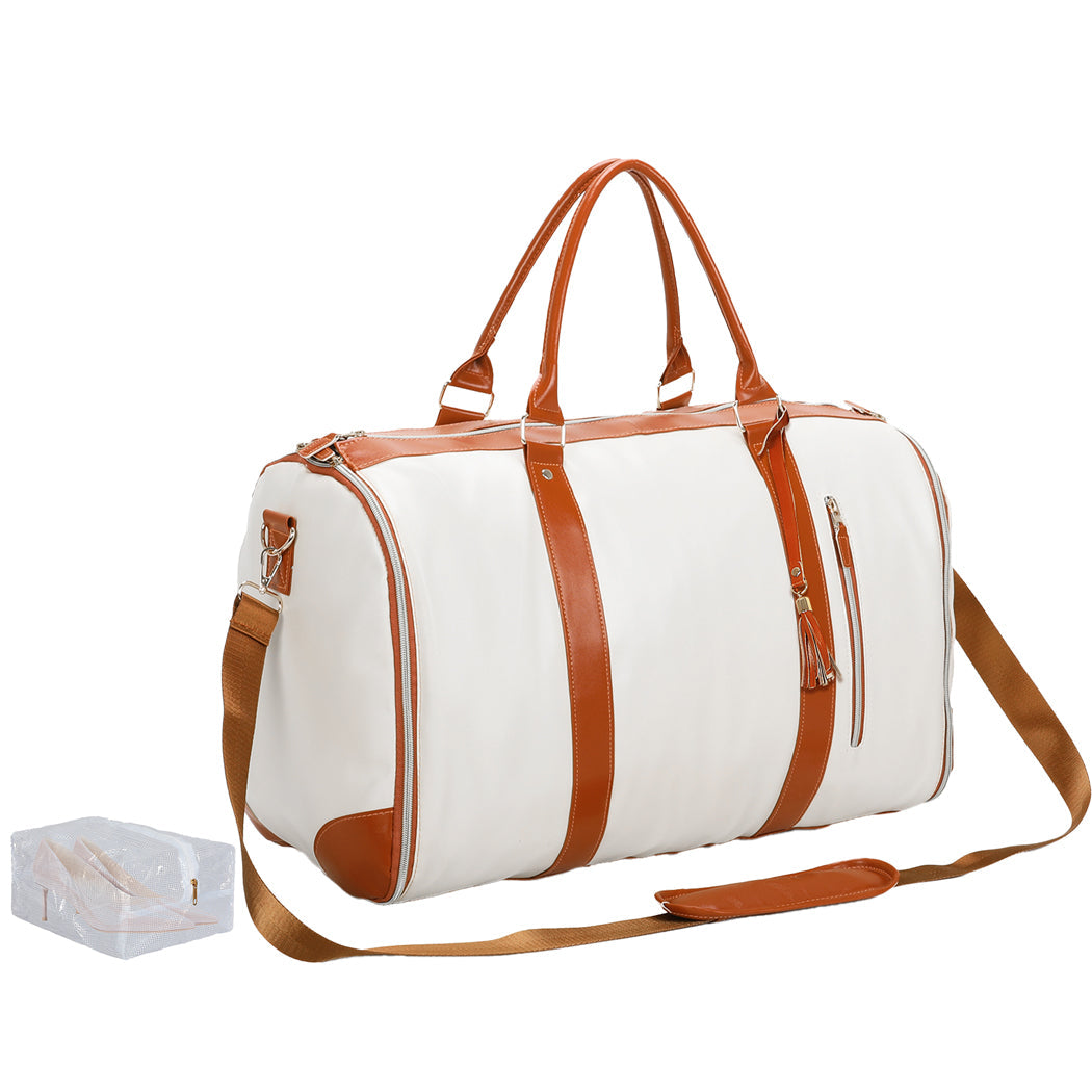 Slimbridge Garment Bags Hanging Suit Duffel Beige
