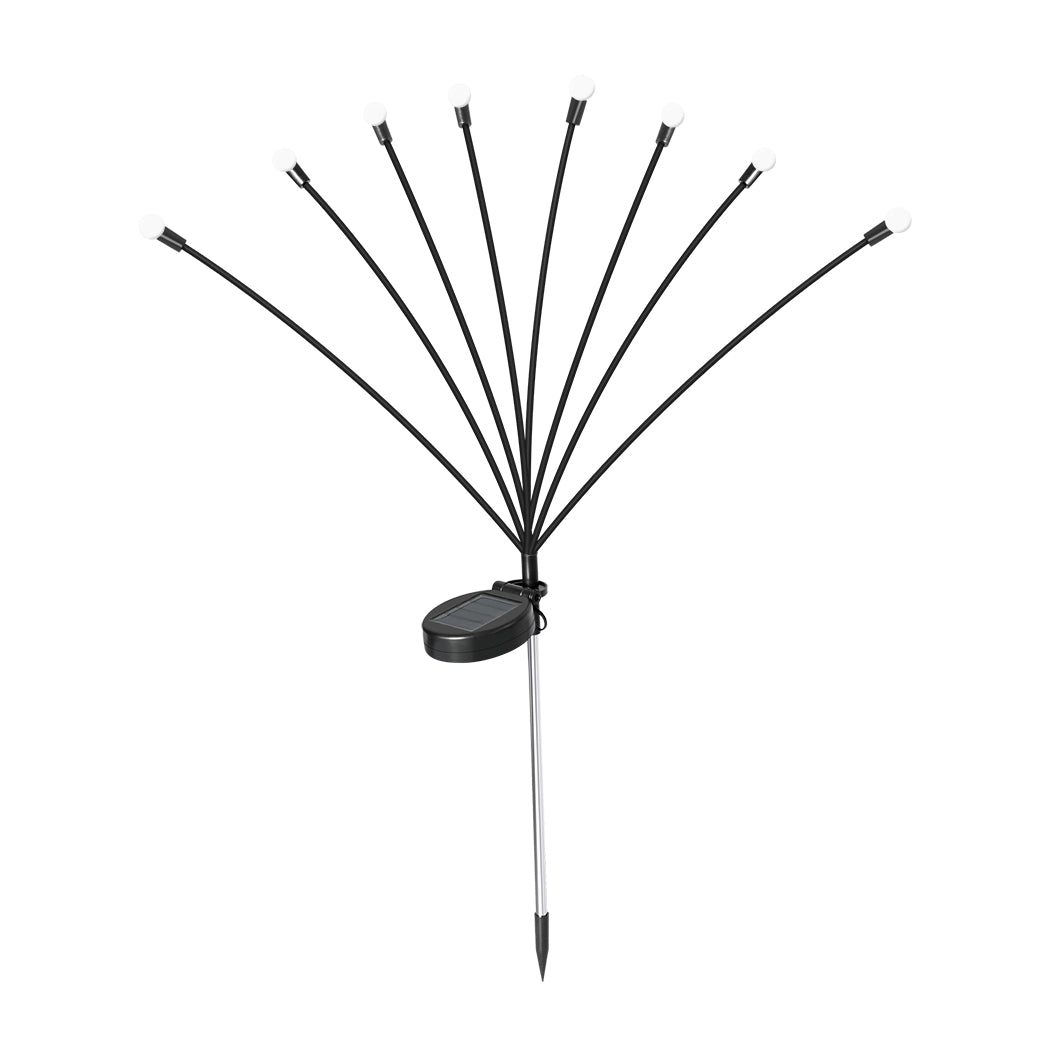 Firfly Solar Lawn Lights 8Led 4Pc Outdoor Black