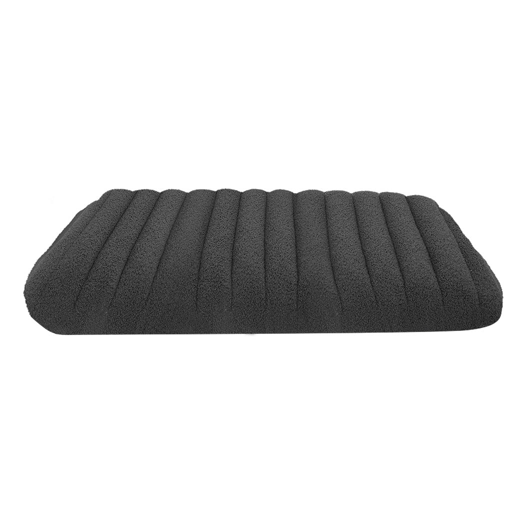 Pawz L Size Orthopedic Dog Bed With Sherpa Plush Removable Cover In Grey