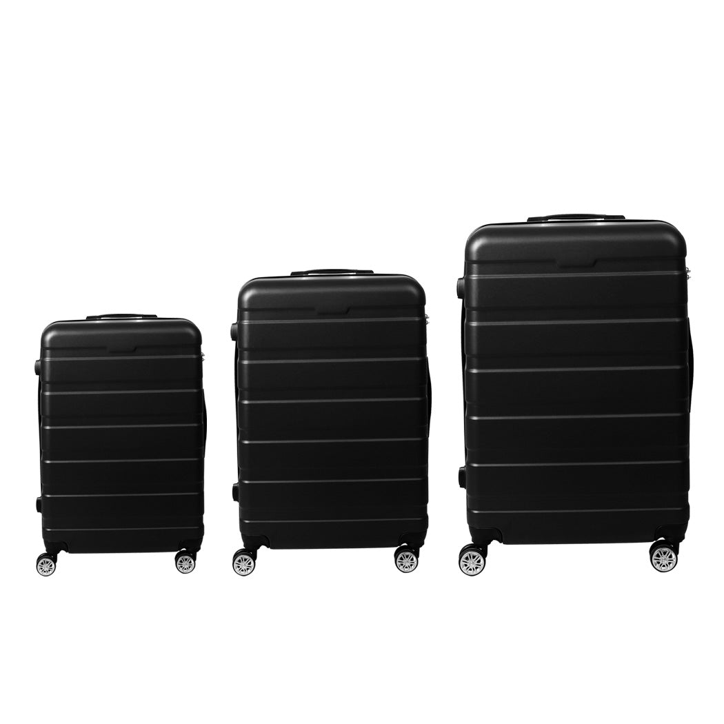 Slimbridge 3Pc Luggage Sets Suitcase Black