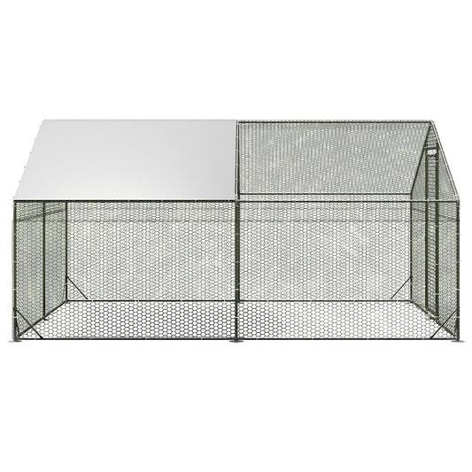 Pawz 400X300x194cm Large Metal Walk In Chicken Coop Cage Spacious And Secure Home For Poultry