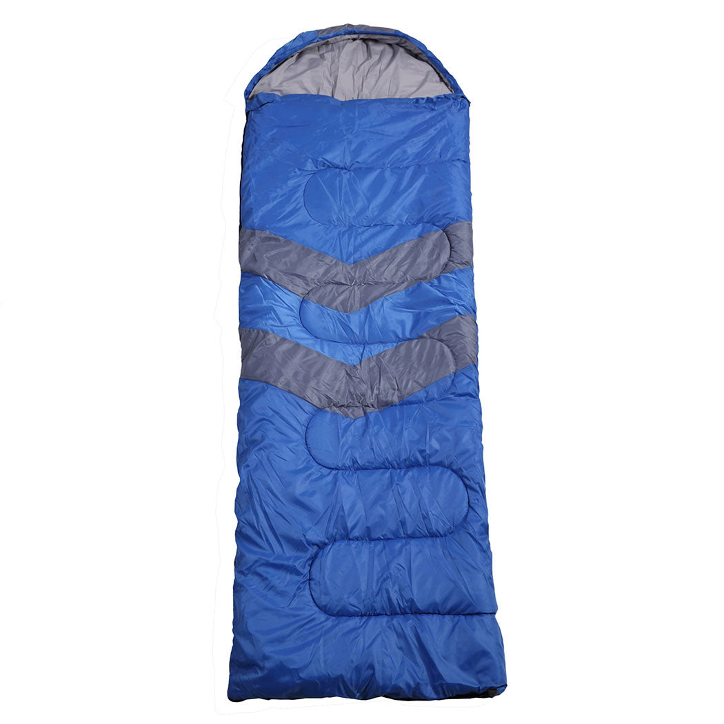 Single Sleeping Bag Outdoor Camping Thermal Waterproof Comfortable Blue Hiking