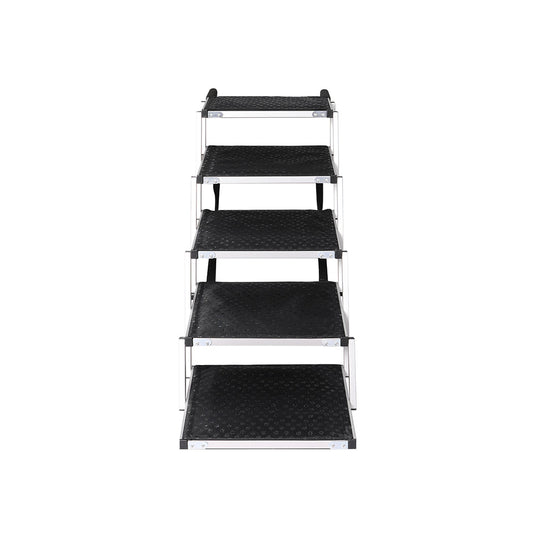 Pawz 5 Steps Dog Ramp Adjustable Height Black