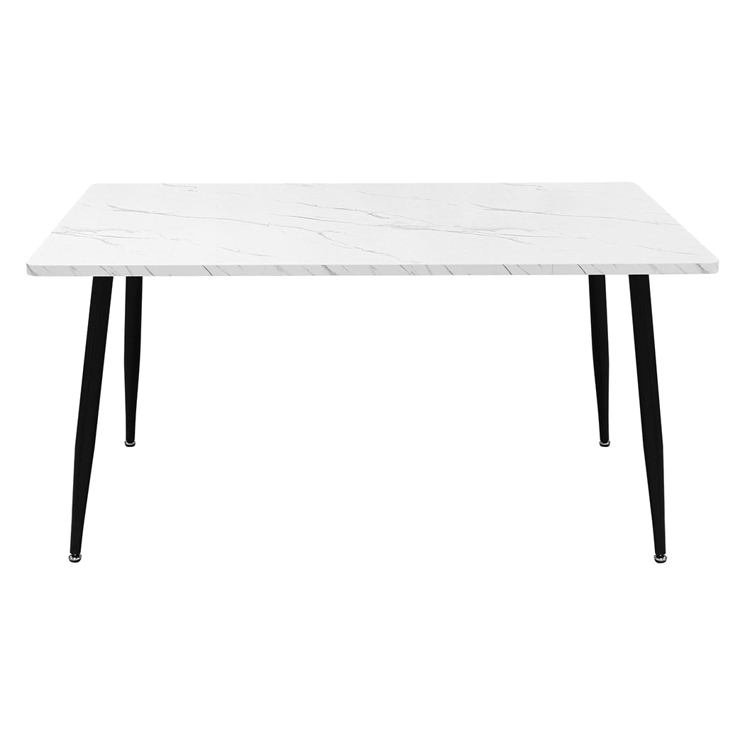 Steel Dining Table 4-6 Seater 150Cm White